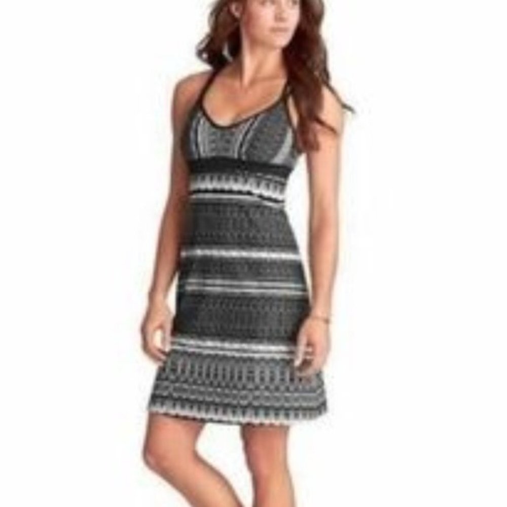 Athleta Black & White Printed Coastline Swim Dress